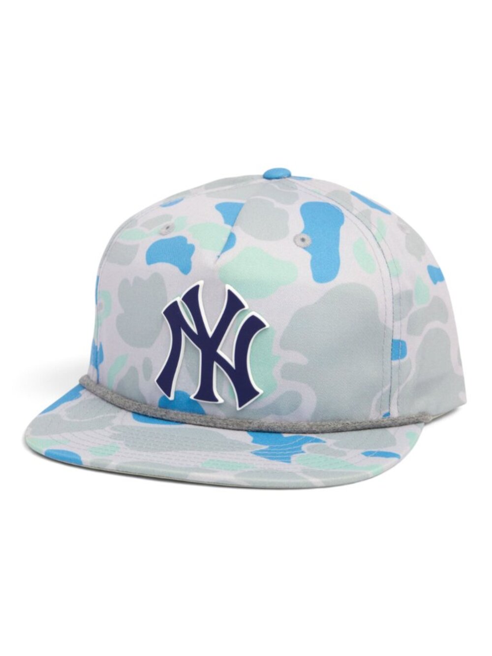 New York Yankees Navy NY 3D Umpqua Rope Hat- Saltwater Duck Camo/ Charcoal